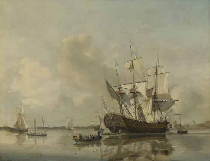 Framed Print : The Navy's Frigate Rotterdam on the Maas off Rotterdam, by Nicolaas Baur, 1807, Dutch painting, oil on canvas Framed Print : The Navy's Frigate Rotterdam on the Maas off Rotterdam, by Nicolaas Baur, 1807, Dutch painting, oil on canvas