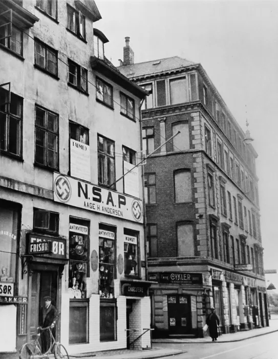 Framed Print : Nazi headquarters in Copenhagen during the World War 2, German Occupation, 1940. (BSLOC_2013_11_52)