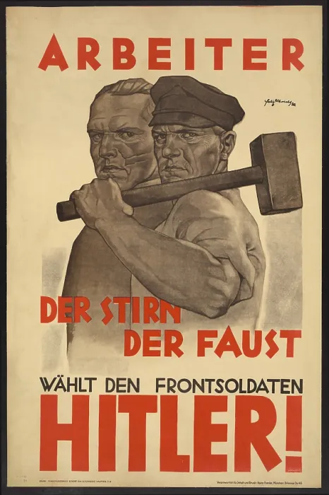 Framed Print : Nazi Party poster for the German Presidential election, 1932
