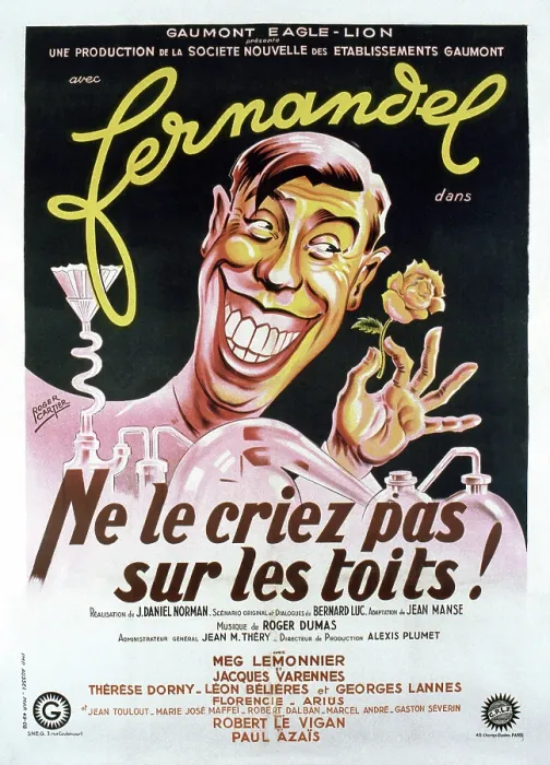 Framed Print : NE LE CRIEZ PAS SUR LES TOUTS, French poster, Fernandel, 1943 Framed Print : NE LE CRIEZ PAS SUR LES TOUTS, French poster, Fernandel, 1943