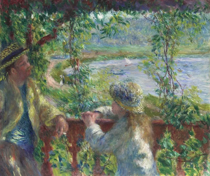 Framed Print : Near the Lake, 1879-1880, by Pierre-Auguste Renoir, 1841-1919, French Impressionist painting, Impressionism, oil on canvas Framed Print : Near the Lake, 1879-1880, by Pierre-Auguste Renoir, 1841-1919, French Impressionist painting, Impressionism, oil on canvas