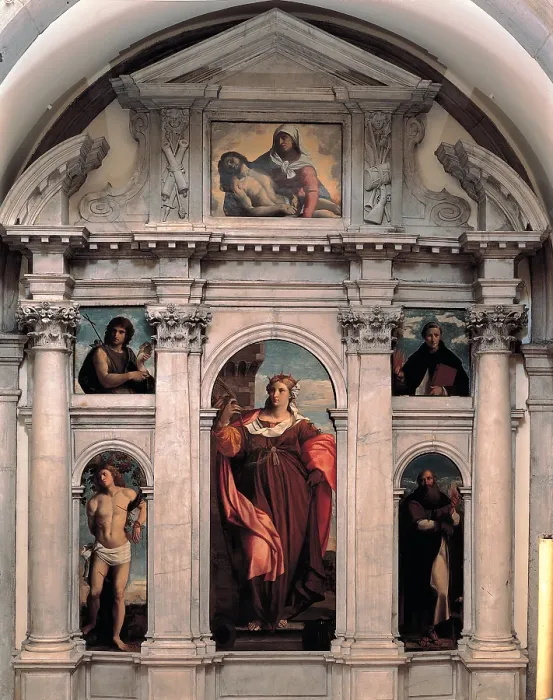 Framed Print : Negretti Jacopo known as Palma the Elder, Polyptych of St Barbara, 1524 - 1525, 16th Century, panel, Italy, Veneto, Venice, Santa Maria Formosa Church Framed Print : Negretti Jacopo known as Palma the Elder, Polyptych of St Barbara, 1524 - 1525, 16th Century, panel, Italy, Veneto, Venice, Santa Maria Formosa Church