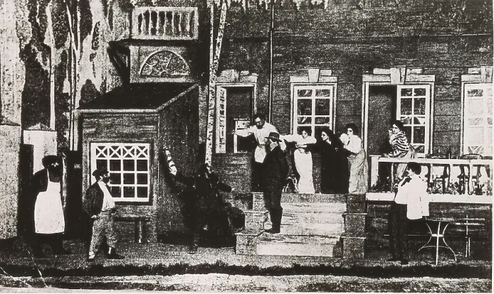 Framed Print : NEMIROVICH-DANCHENKO, Vladimir I. (1859-1943); Stanislavsky, Konstantin Sergeyevich (1863-1938); GORKI, Maksim (1868-1936)