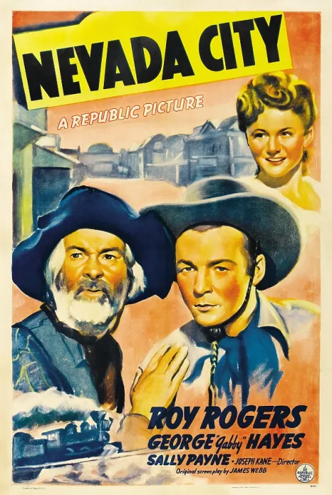 Framed Print : NEVADA CITY, from left: George Gabby Hayes, Roy Rogers, Sally Payne, 1941 Framed Print : NEVADA CITY, from left: George Gabby Hayes, Roy Rogers, Sally Payne, 1941