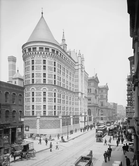 Framed Print : New city prison, The Tombs was opened in 1902 in New York City. It was built in the historical style of a medieval castle Framed Print : New city prison, The Tombs was opened in 1902 in New York City. It was built in the historical style of a medieval castle