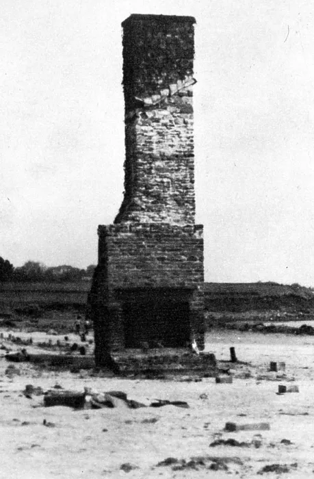Framed Print : The New England Hurricane. A chimney is all that remains of a beachfront home at Third Beach, near Newport, Rhode Island, September 22 1938