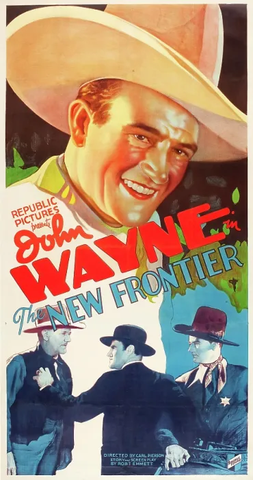Framed Print : THE NEW FRONTIER, John Wayne, movie poster art, 1935 Framed Print : THE NEW FRONTIER, John Wayne, movie poster art, 1935