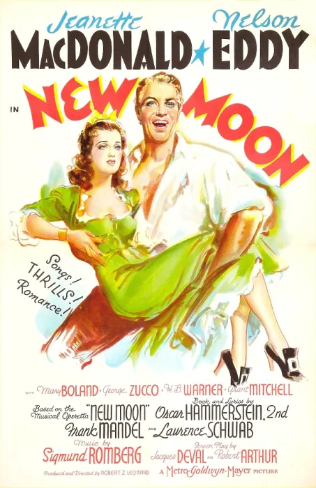 Framed Print : NEW MOON, US poster, Nelson Eddy, Jeanette MacDonald, 1940