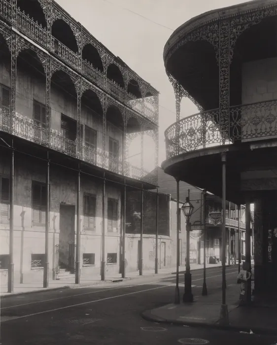 Framed Print : New Orleans, Le Petre, House of the Turk, Dauphine Street, photograph shows ironwork surrounding the galleries of buildings at the corner of Dauphine and Orleans streets Framed Print : New Orleans, Le Petre, House of the Turk, Dauphine Street, photograph shows ironwork surrounding the galleries of buildings at the corner of Dauphine and Orleans streets