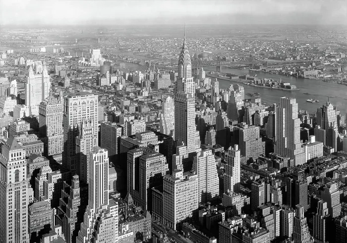 Framed Print : New York City- An aerial view of midtown Manhattan, looking north-east from the Empire State Building, January 19, 1932 Framed Print : New York City- An aerial view of midtown Manhattan, looking north-east from the Empire State Building, January 19, 1932