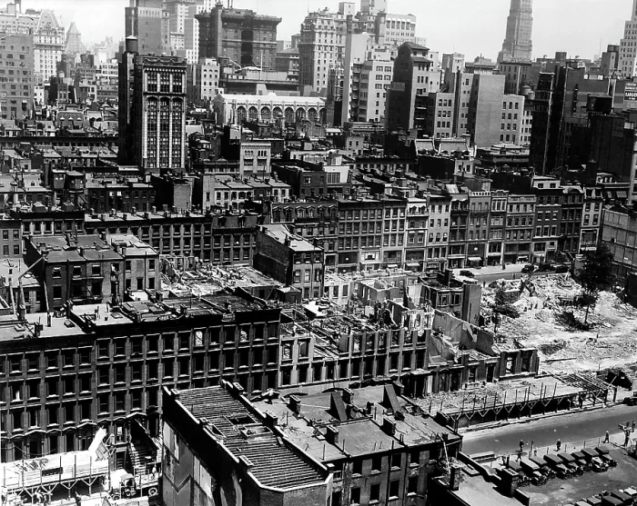 Framed Print : New York City, buildings built in the 1800s are demolished on Fifth & Sixth Avenue, between 48th & 51st St, to make way for Radio City & Rockefeller Center, 5 / 28 / 1931 Framed Print : New York City, buildings built in the 1800s are demolished on Fifth & Sixth Avenue, between 48th & 51st St, to make way for Radio City & Rockefeller Center, 5 / 28 / 1931