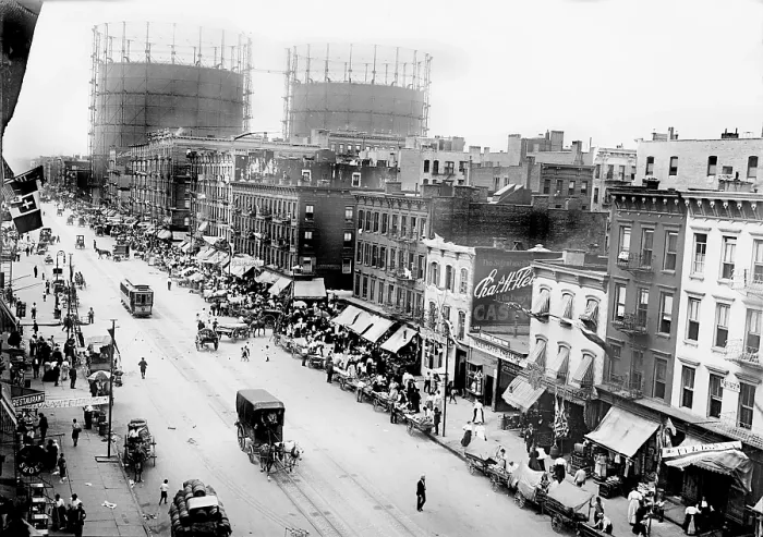 Framed Print : New York City, festival in Little Italy, First Avenue, circa 1900s Framed Print : New York City, festival in Little Italy, First Avenue, circa 1900s