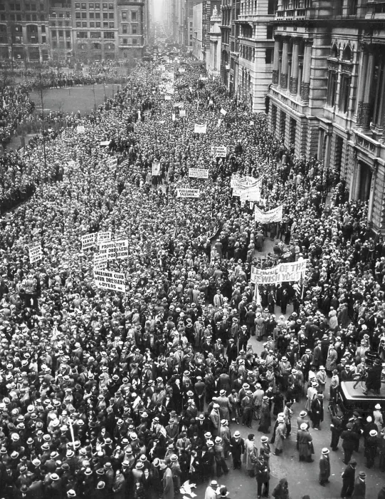 Framed Print : New York City, Hitler protest parade, circa 1933. Courtesy: CSU Archives / Everett Collection