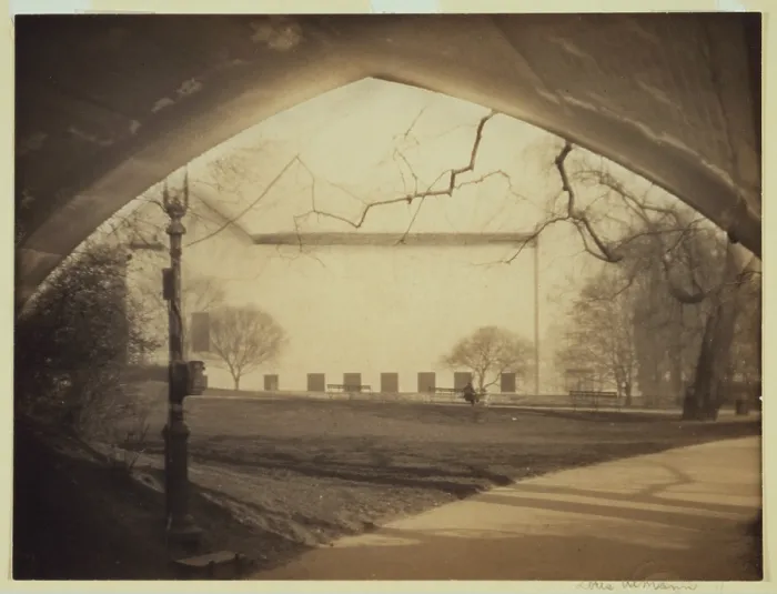 Framed Print : New York City, the Metropolitan Museum of Art seen through the Greywacke Arch, Central Park, photograph by Doris Ulmann, circa 1917 Framed Print : New York City, the Metropolitan Museum of Art seen through the Greywacke Arch, Central Park, photograph by Doris Ulmann, circa 1917