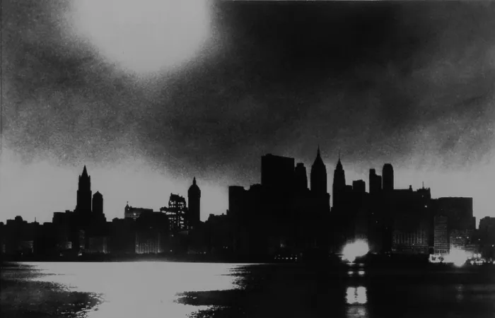 Framed Print : New York City skyline, during blackout of November 9, 1965 Framed Print : New York City skyline, during blackout of November 9, 1965