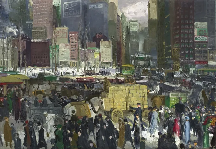Framed Print : New York, by George Bellows, 1911, American painting, oil on canvas