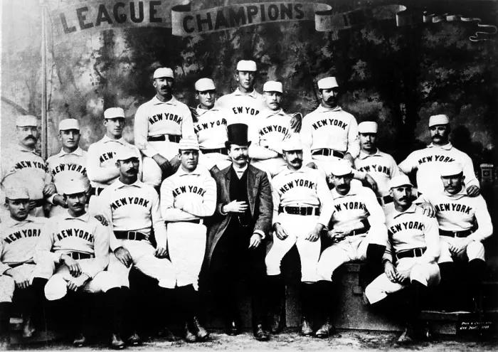 Framed Print : NEW YORK GIANTS, baseball team, 1889 American League Champions, with owner, Jim Mutrie. Everett / CSU Archives Framed Print : NEW YORK GIANTS, baseball team, 1889 American League Champions, with owner, Jim Mutrie. Everett / CSU Archives