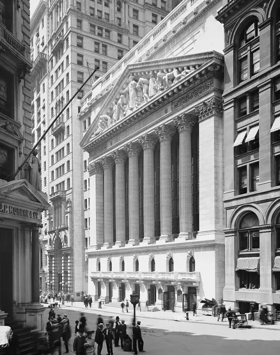Framed Print : New York Stock Exchange, on the corner of Wall and Broad Street, New York, opened in April 1903. Photo shows the new neoclassic building by Beaux-Arts architect George B Framed Print : New York Stock Exchange, on the corner of Wall and Broad Street, New York, opened in April 1903. Photo shows the new neoclassic building by Beaux-Arts architect George B