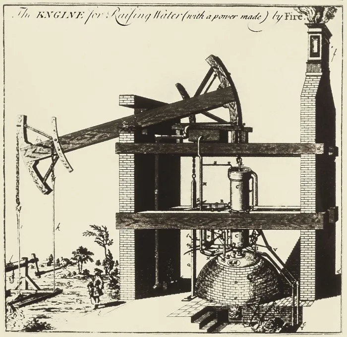 Framed Print : Newcomen Steam Engine, used to pump water out of the mine (1719). Engraving. UNITED KINGDOM. London. The Science Museum. AISA / Everett Collection**US SALES ONLY**