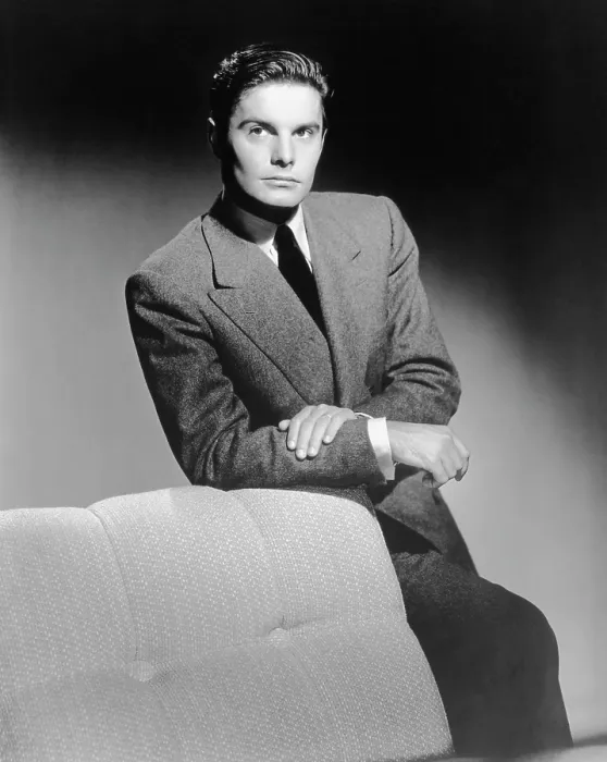 Framed Print : Newly-signed Universal player Louis Jourdan, 1948 Framed Print : Newly-signed Universal player Louis Jourdan, 1948