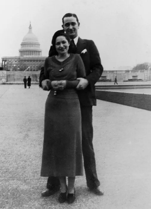 Framed Print : Newlywed Lyndon and Lady Bird Johnson in front of the Capitol where LBJ working as an aide to Congressman Richard Kleberg. Ca 1934-35 Framed Print : Newlywed Lyndon and Lady Bird Johnson in front of the Capitol where LBJ working as an aide to Congressman Richard Kleberg. Ca 1934-35