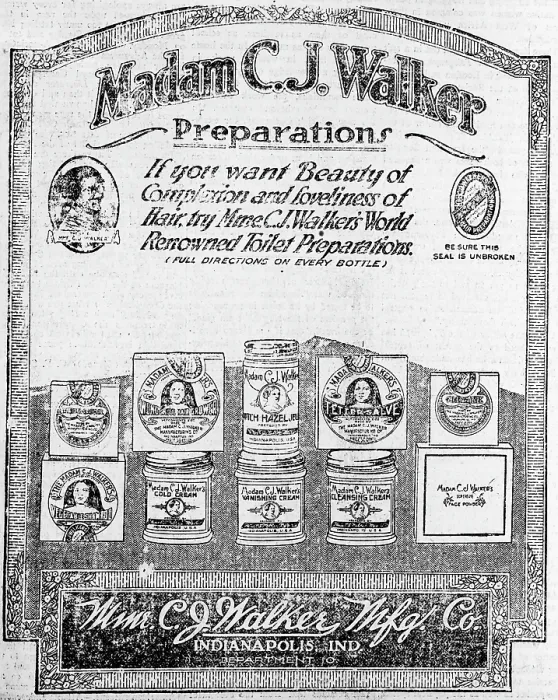 Framed Print : Newspaper ad for Madam C.J. Walker Preparations, 1920 Framed Print : Newspaper ad for Madam C.J. Walker Preparations, 1920