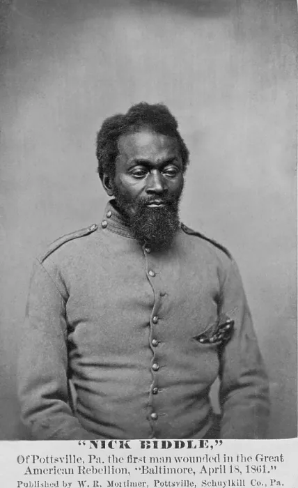 Framed Print : Nicholas Biddle, an African American Union soldier was the first man wounded in the Civil War Framed Print : Nicholas Biddle, an African American Union soldier was the first man wounded in the Civil War