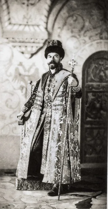 Framed Print : Nicholas II. Nicholas II dressing the traditionaI coronation costume. RUSSIA. Moscow. Kremlin. AISA / Everett Collection**US SALES ONLY**