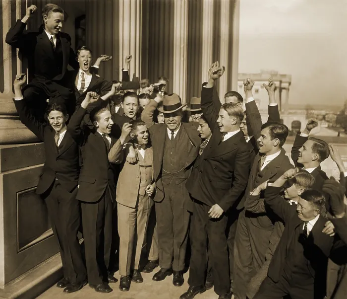Framed Print : Nicholas Longworth (1869-1931), is cheered by House Pages after he was elected to be Speaker of House. Feb. 28, 1925 Framed Print : Nicholas Longworth (1869-1931), is cheered by House Pages after he was elected to be Speaker of House. Feb. 28, 1925
