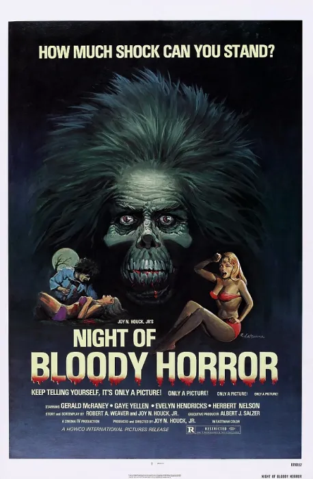 Framed Print : NIGHT OF BLOODY HORROR, US poster art, Gerald McRaney, 1969