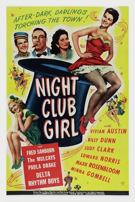 Framed Print : NIGHT CLUB GIRL, US poster art, bottom left: Judy Clark; top, second left: Max Rosenbloom; top right: Vivian Austin, 1945
