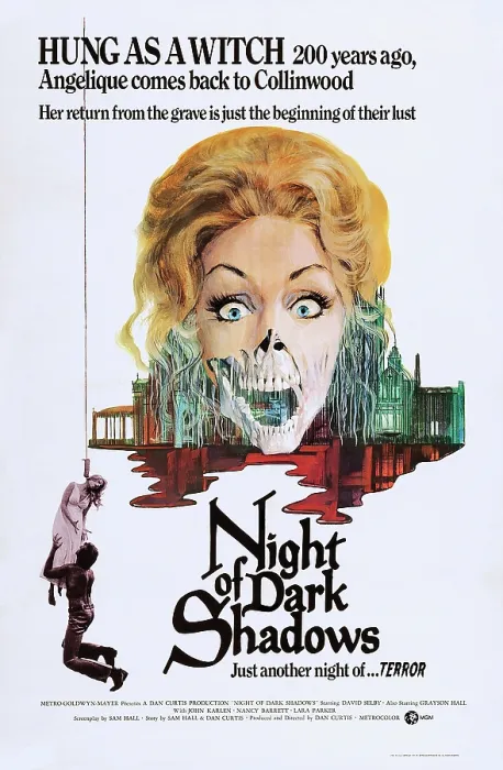 Framed Print : NIGHT OF DARK SHADOWS, poster art, 1971