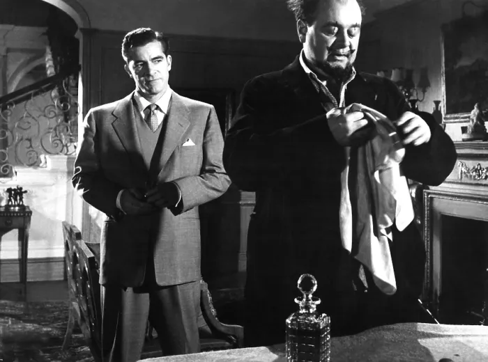 Framed Print : NIGHT OF THE DEMON, (aka CURSE OF THE DEMON), Dana Andrews, Niall MacGinnis, 1957