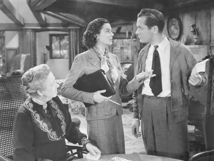 Framed Print : NIGHT MUST FALL, from left: Dame May Whitty, Rosalind Russell, Robert Montgomery, 1937 Framed Print : NIGHT MUST FALL, from left: Dame May Whitty, Rosalind Russell, Robert Montgomery, 1937