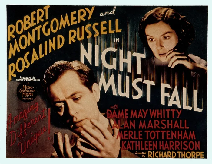 Framed Print : NIGHT MUST FALL, Robert Montgomery, Rosalind Russell, 1937