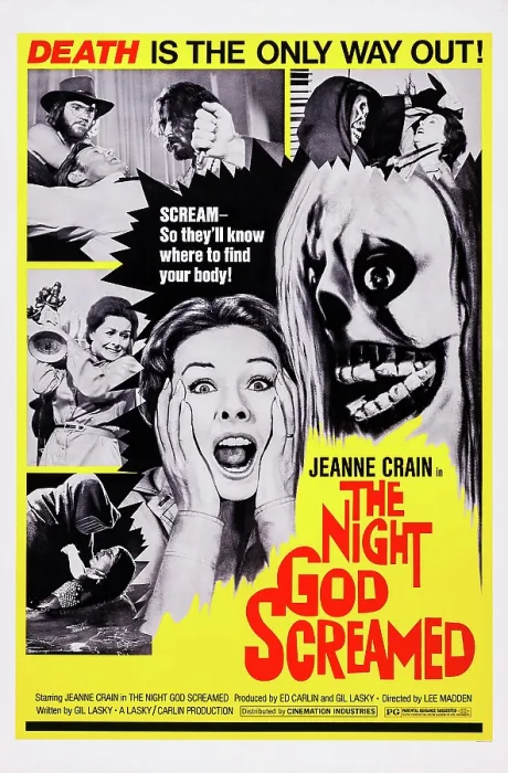 Framed Print : THE NIGHT GOD SCREAMED, US poster art, center: Jeanne Crain, 1971