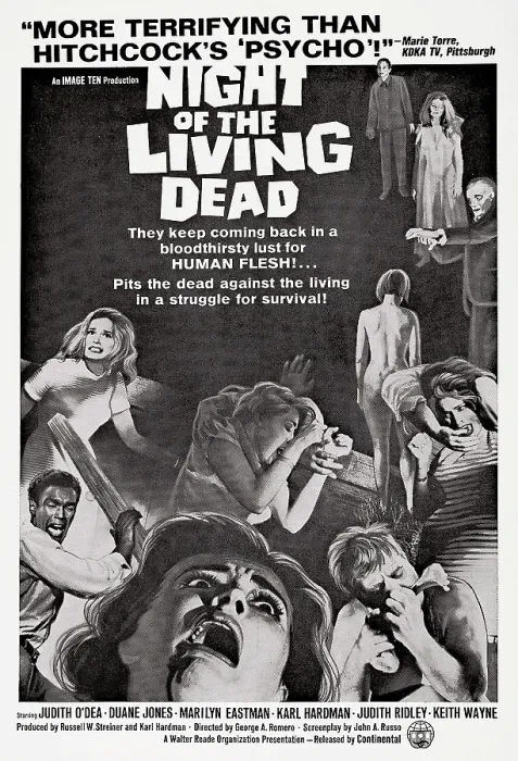 Framed Print : NIGHT OF THE LIVING DEAD, US 1974 re-issue poster, 1968 Framed Print : NIGHT OF THE LIVING DEAD, US 1974 re-issue poster, 1968