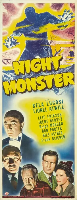 Framed Print : NIGHT MONSTER, from top: Bela Lugosi, Lionel Atwill, Ralph Morgan, Don Porter, Irene Hervey, 1942