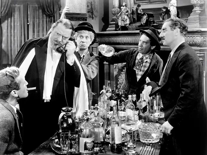 Framed Print : A NIGHT AT THE OPERA, Allan Jones, Sig Rumann, Harpo Marx, Chico Marx, Groucho Marx, 1935