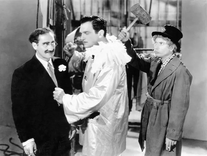 Framed Print : A NIGHT AT THE OPERA, from left, Groucho Marx, Walter Woolf King, Harpo Marx, 1935 Framed Print : A NIGHT AT THE OPERA, from left, Groucho Marx, Walter Woolf King, Harpo Marx, 1935