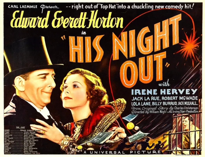 Framed Print : HIS NIGHT OUT, from left: Edward Everett Horton, Irene Hervey, 1935 Framed Print : HIS NIGHT OUT, from left: Edward Everett Horton, Irene Hervey, 1935