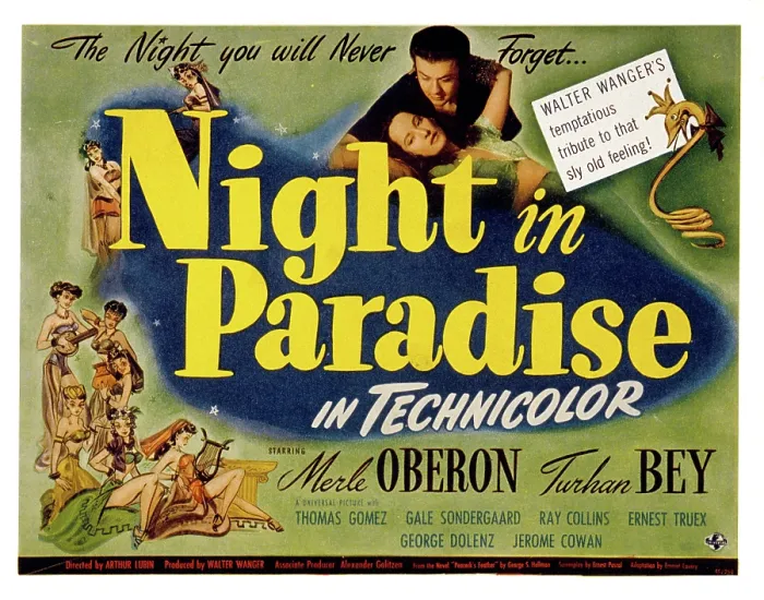 Framed Print : A NIGHT IN PARADISE, Merle Oberon, Turhan Bey, 1946 Framed Print : A NIGHT IN PARADISE, Merle Oberon, Turhan Bey, 1946