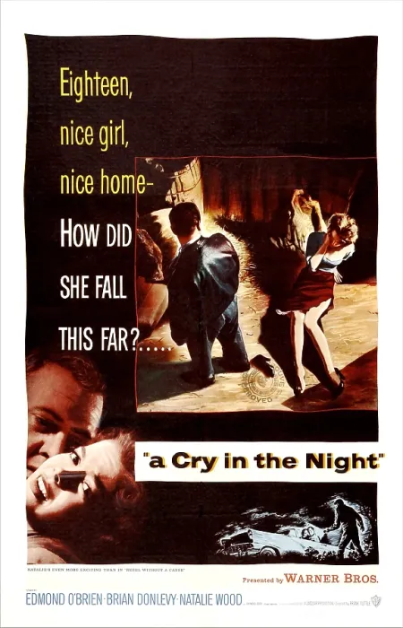 Framed Print : A CRY IN THE NIGHT, US poster art, left: Raymond Burr, Natalie Wood, 1956