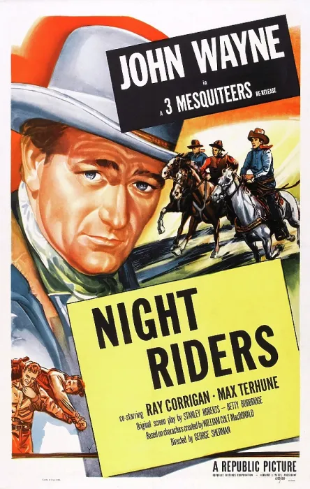 Framed Print : THE NIGHT RIDERS, US poster, John Wayne, 1939