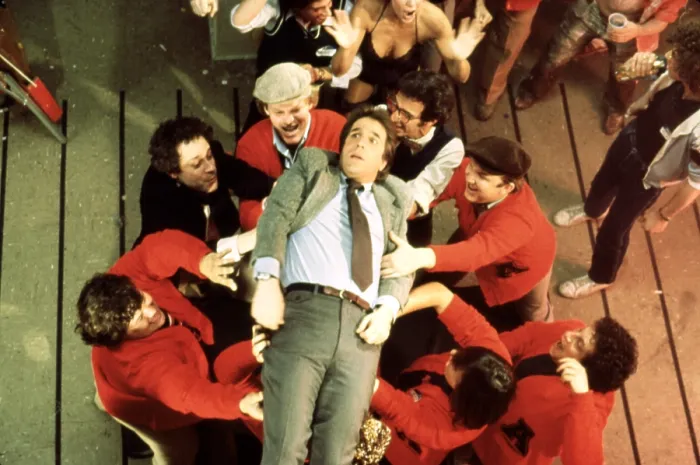 Framed Print : NIGHT SHIFT, Henry Winkler (center), 1982, (c) Warner Brothers / courtesy Everett Collection