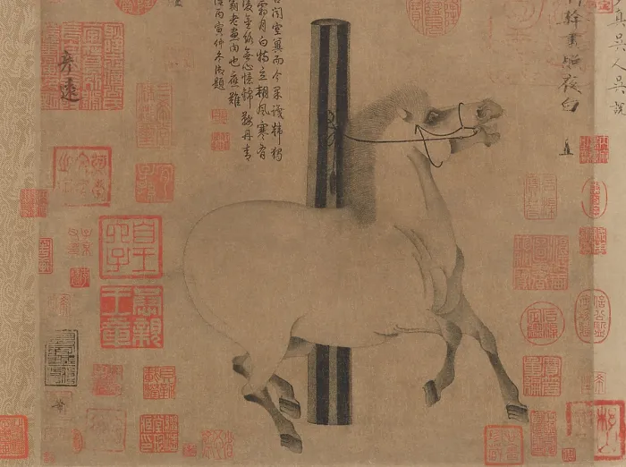 Framed Print : NIGHT SHINING WHITE, by Han Gan, 743-756, Chinese, Tang dynasty, painting, ink on paper Framed Print : NIGHT SHINING WHITE, by Han Gan, 743-756, Chinese, Tang dynasty, painting, ink on paper