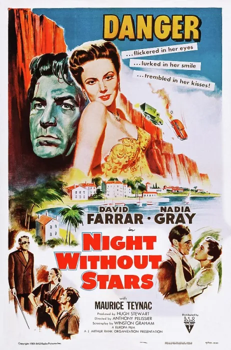 Framed Print : NIGHT WITHOUT STARS, US poster art, Nadia Gray, (top), 1951