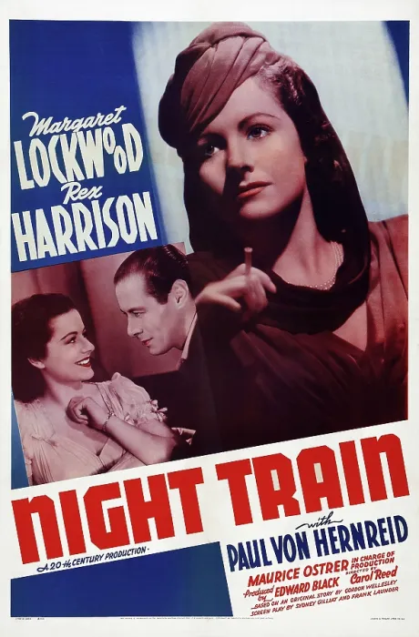 Framed Print : NIGHT TRAIN TO MUNICH, (aka NIGHT TRAIN), US poster art, left and right: Margaret Lockwood; center: Rex Harrison, 1940, TM & Copyright 20th Century Fox Film Corp
