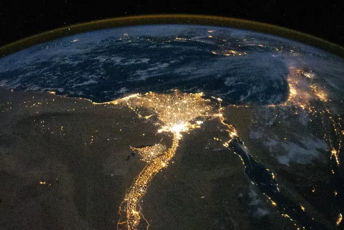 Framed Print : Night view of the eastern Mediterranean Sea. The lights are concentrated in the Nile River Valley, and in Israel, Lebanon, Turkey and Greece. October 20, 2010 Framed Print : Night view of the eastern Mediterranean Sea. The lights are concentrated in the Nile River Valley, and in Israel, Lebanon, Turkey and Greece. October 20, 2010