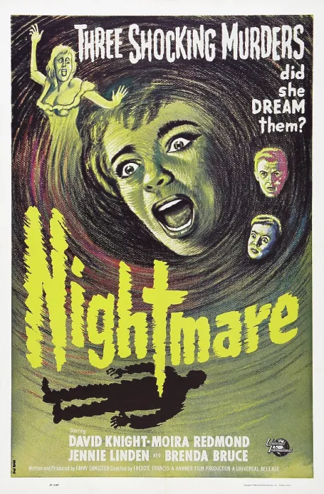 Framed Print : NIGHTMARE, US poster art, 1964 Framed Print : NIGHTMARE, US poster art, 1964